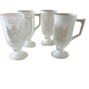 Vintage Noel Angel Frosted Mugs 4